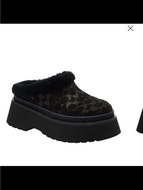 NWB coach women’s Cecelia slip on platform clogs black size 7